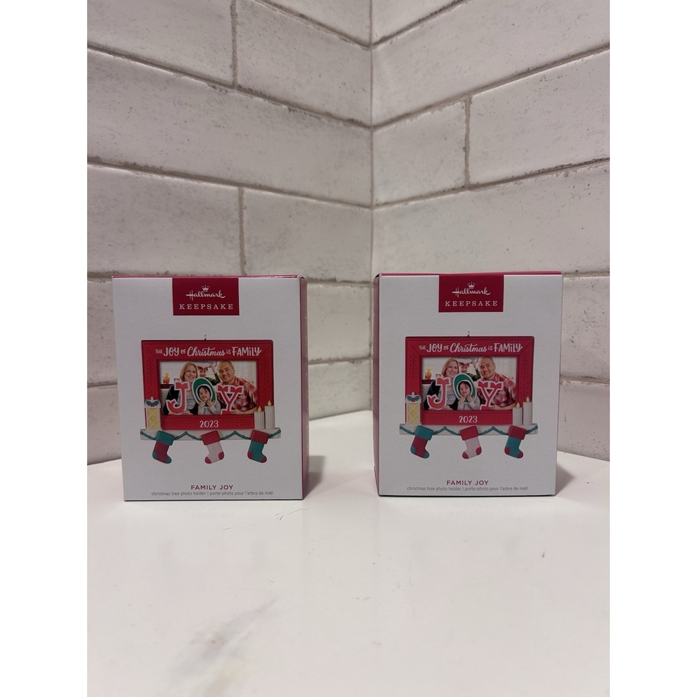 Hallmark Keepsake Family JOY Photo Holder Christmas Hanging Ornament 2023